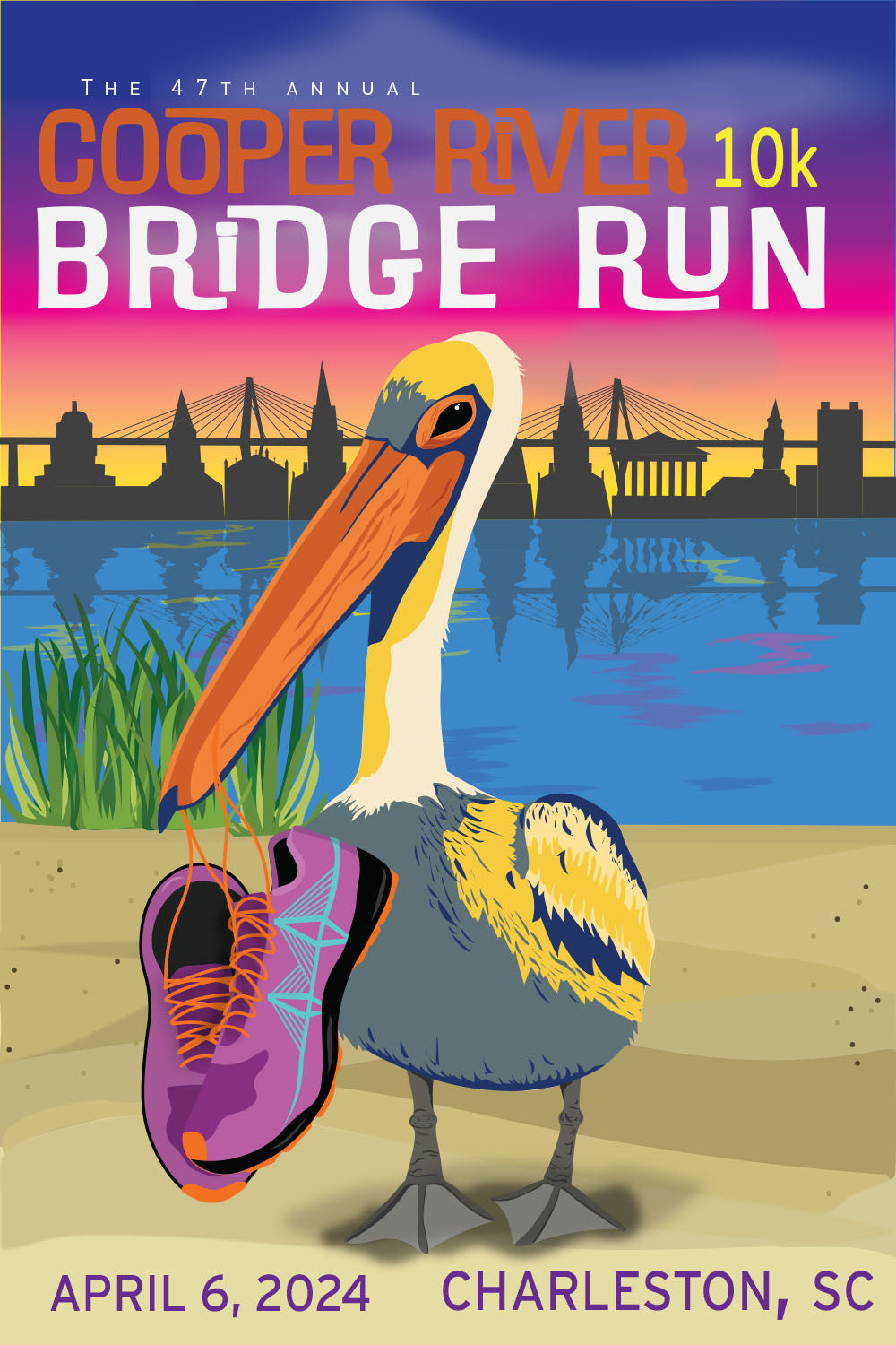 2024 Poster The Cooper River Bridge Run