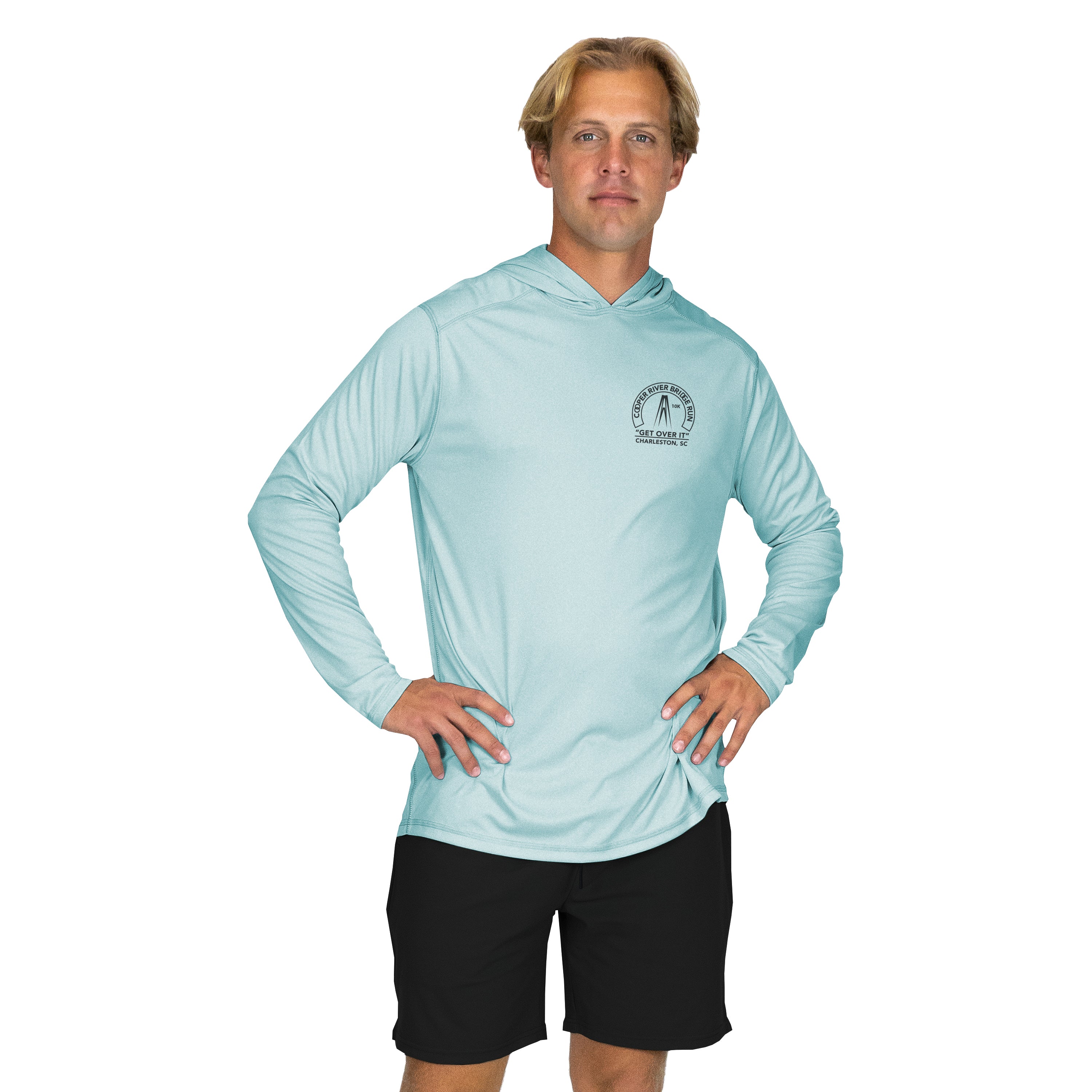 Light Blue 2024 Hoodie The Cooper River Bridge Run   2024HoodieFront 