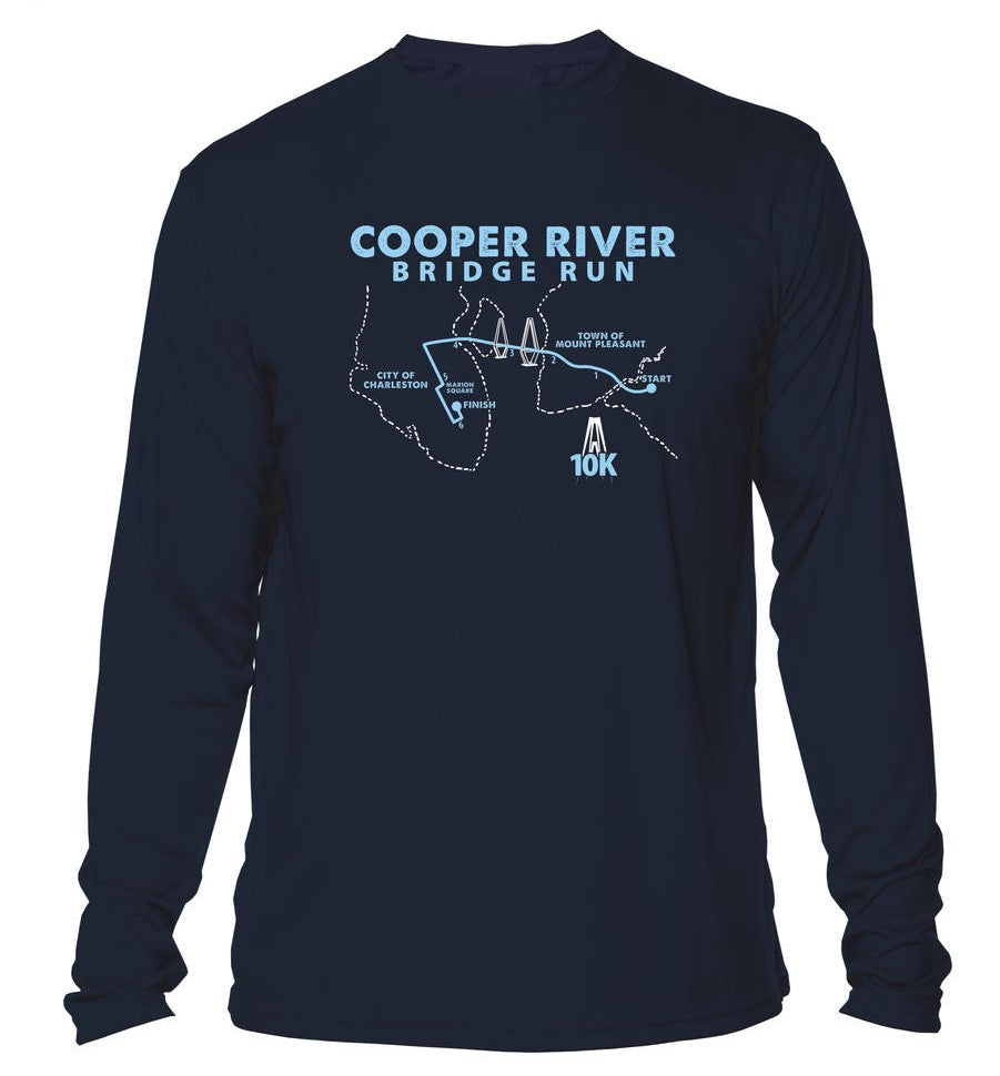 Long Sleeve Navy Map